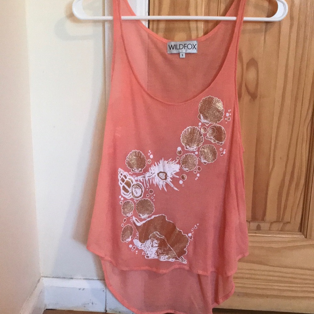 Wildfox loosefit tank with gold